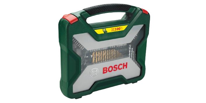 2607019330 Bosch 100-Piece Masonry Set for Multi-Material, 32 mm Max, 1 mm Min, Metal Bits