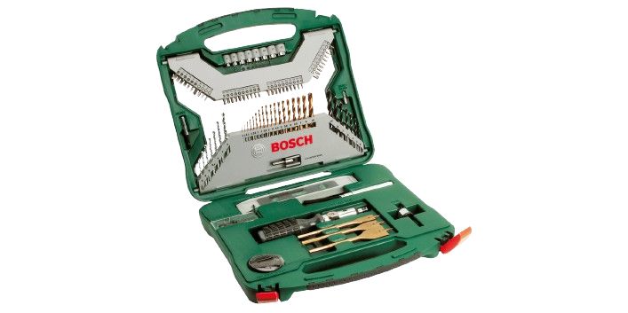 2607019330 Bosch 100-Piece Masonry Set for Multi-Material, 32 mm Max, 1 mm Min, Metal Bits
