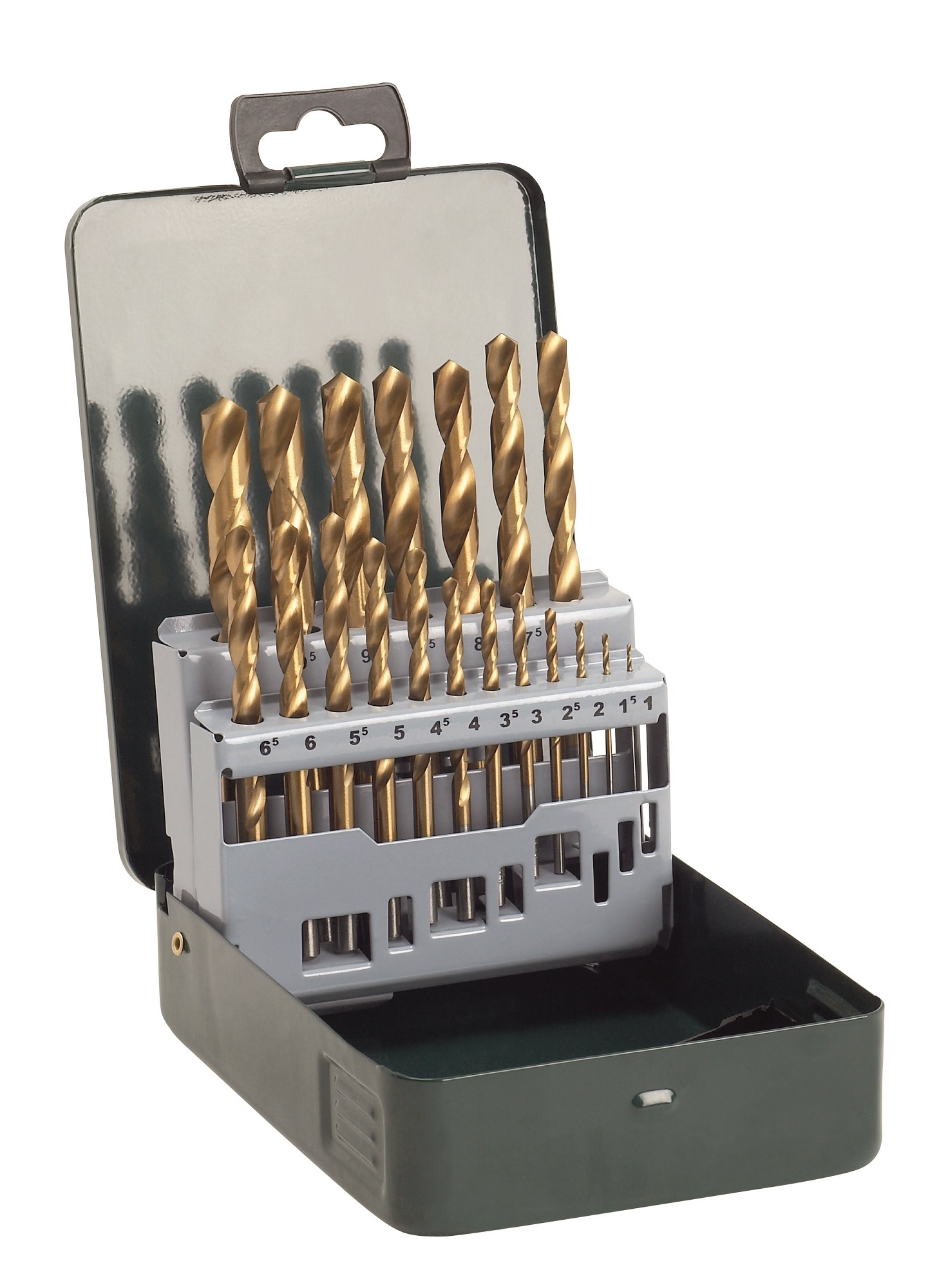 Bosch 19-Piece Twist Set for Metal, 10 mm Max, 1 mm Min, High Speed Steel Bits
