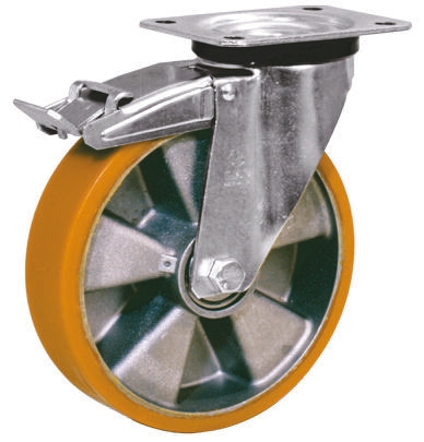 LAG Braked Swivel Castor, 300 kg Capacity, 160 mm Wheel