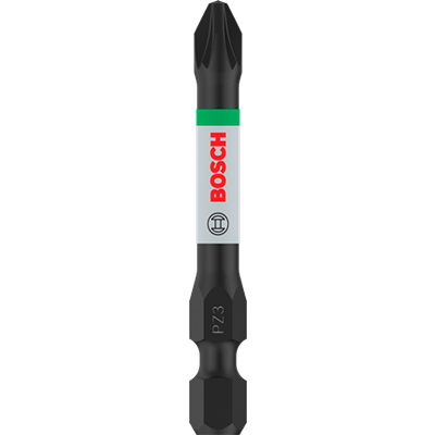 Bosch Pozidriv Screwdriver Bit, 6.35 mm Tip, PZ3 Tip, Hex Drive, 55mm Overall 2-Piece