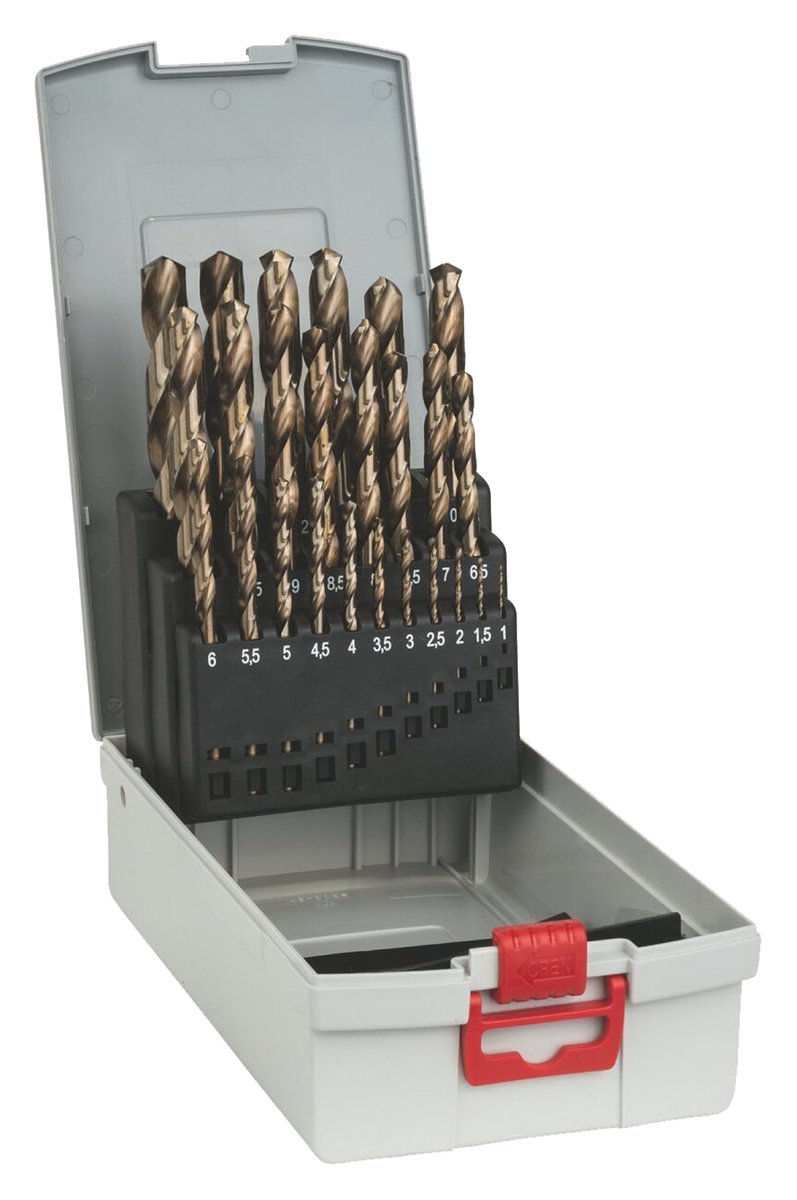 Bosch 25-Piece Twist Set for Metal, 13 mm Max, 1 mm Min, HSS-Co Bits
