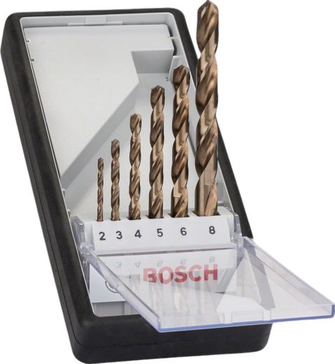 2608587018 Bosch 25-Piece Twist Set for Metal, 13 mm Max, 1 mm Min, HSS-Co Bits