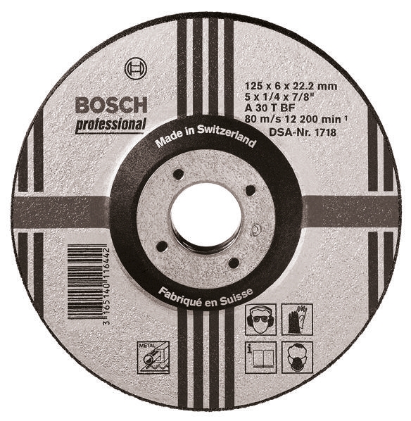 Bosch A30 T Expert for Metal Aluminium Oxide, 115 mm Diameter, P30 Grit, Medium