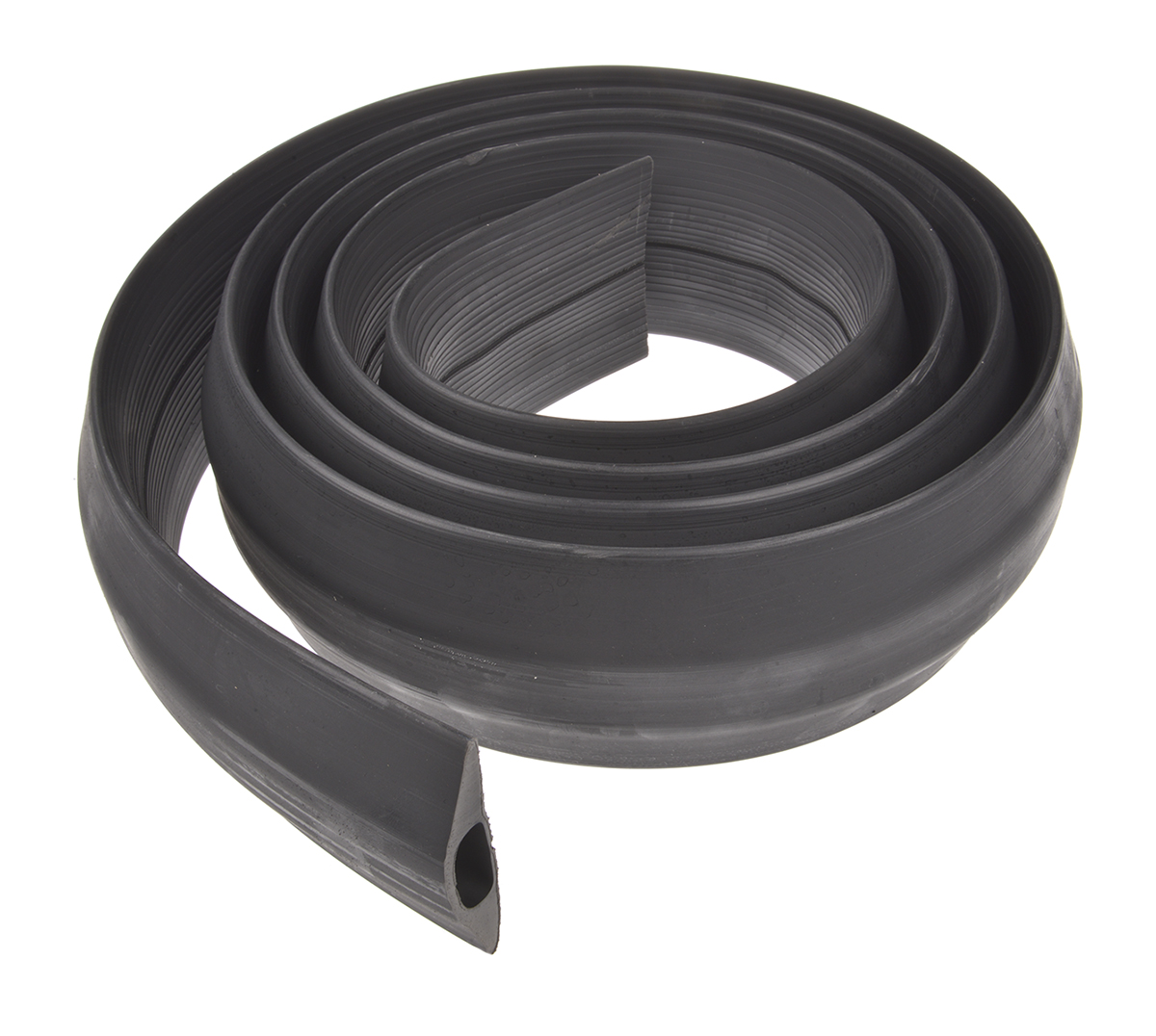 RS PRO 3 m Black Cable Cover in Rubber, 30 mm ID