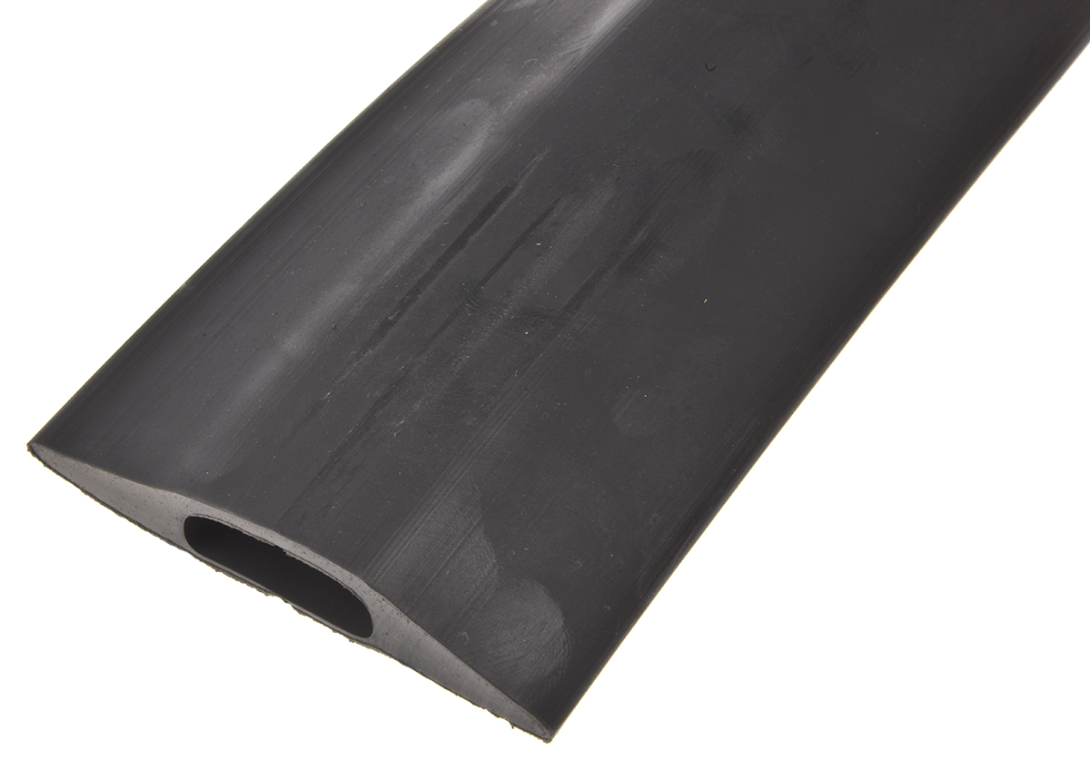 26100201 RS PRO 3 m Black Cable Cover in Rubber, 30 mm ID