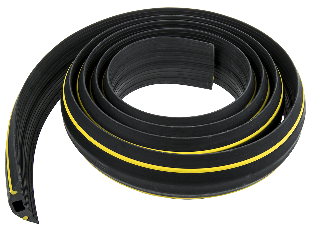 RS PRO 3 m Black, Yellow Cable Cover in Rubber, 14 mm ID