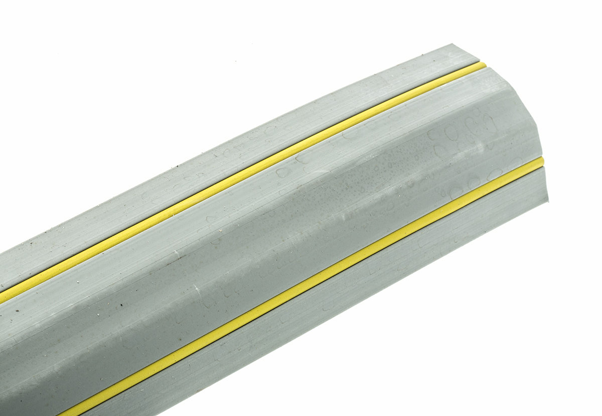 RS PRO 3 m Yellow, Grey Cable Cover in Rubber, 14 mm ID