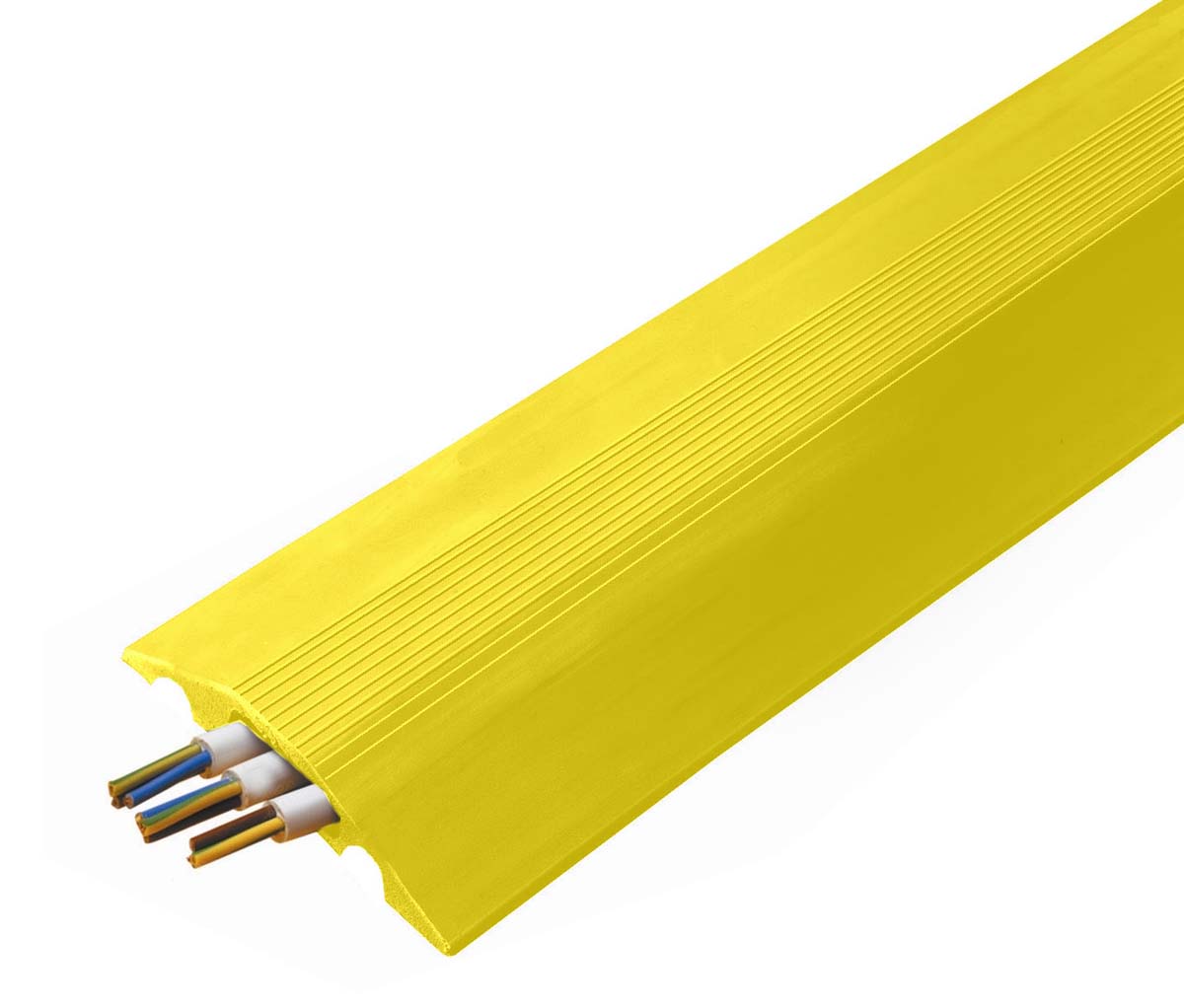 RS PRO 3 m Yellow Cable Cover in Rubber, 30 mm ID