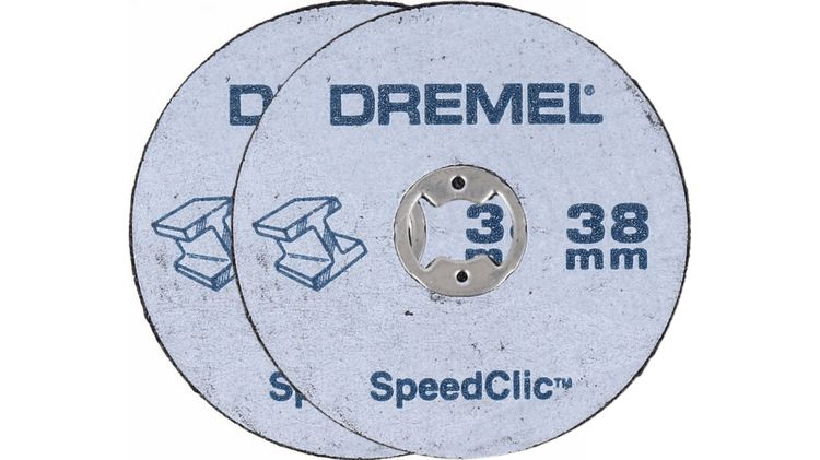 2615s406jc Dremel SpeedClic Silicon Carbide, 38 mm x 1 mm Thick, Coarse Grade, 2 Grit 2 Per Pack