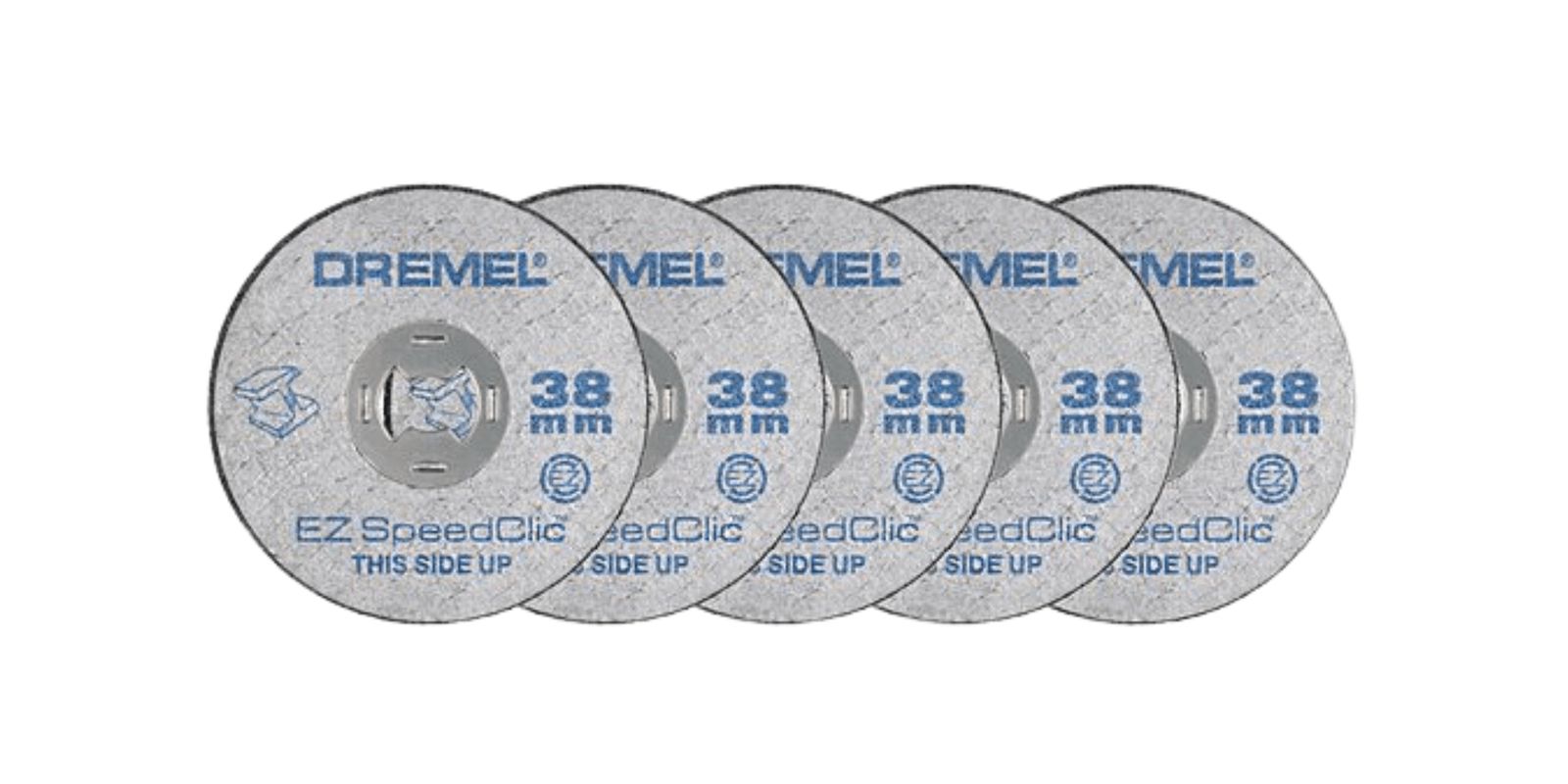 2615s456jc Dremel SpeedClic Silicon Carbide, 38 mm x 1.12 mm Thick, Coarse Grade, 5 Grit 5 Per Pack