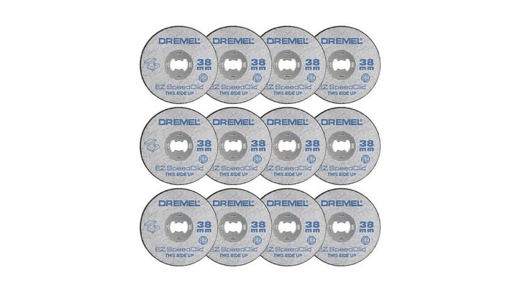 2615s456jd Dremel SpeedClic Aluminium Oxide, 38 mm x 1.12 mm Thick, Very Fine Grade, 12 Grit 12 Per Pack