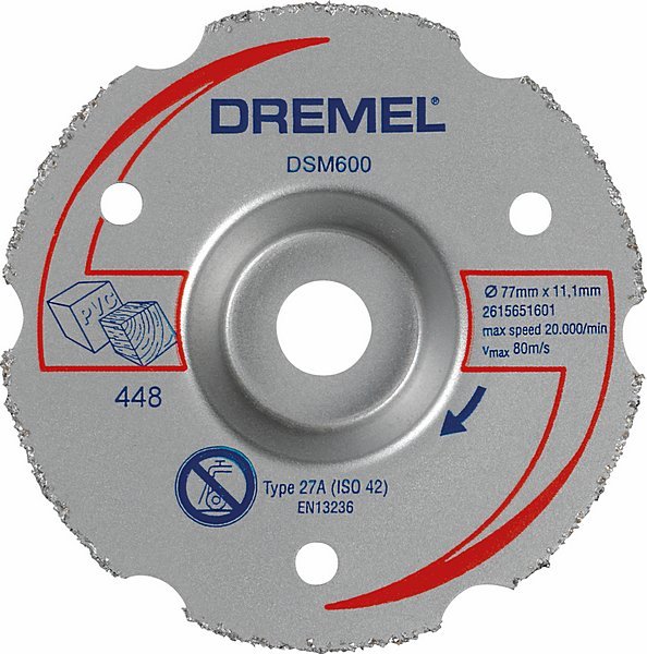 2615s600jb Dremel DSM600 Silicon Carbide, 77 mm x 1 mm Thick, Coarse Grade