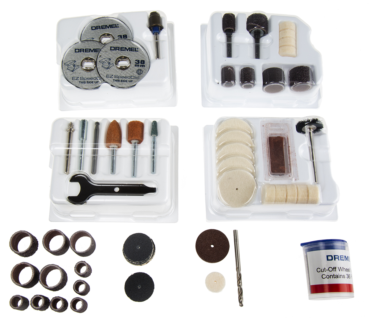 2615s723ja Dremel 100-Piece Multi-Purpose Modular Accessory Set for use with Dremel Tools