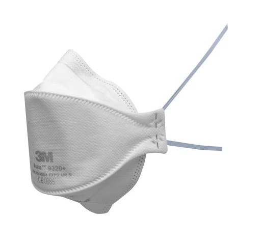 9320 3M Aura+ Series Disposable Face Mask for General Purpose Protection, FFP2, Non-Valved, Fold Flat 20 per Package