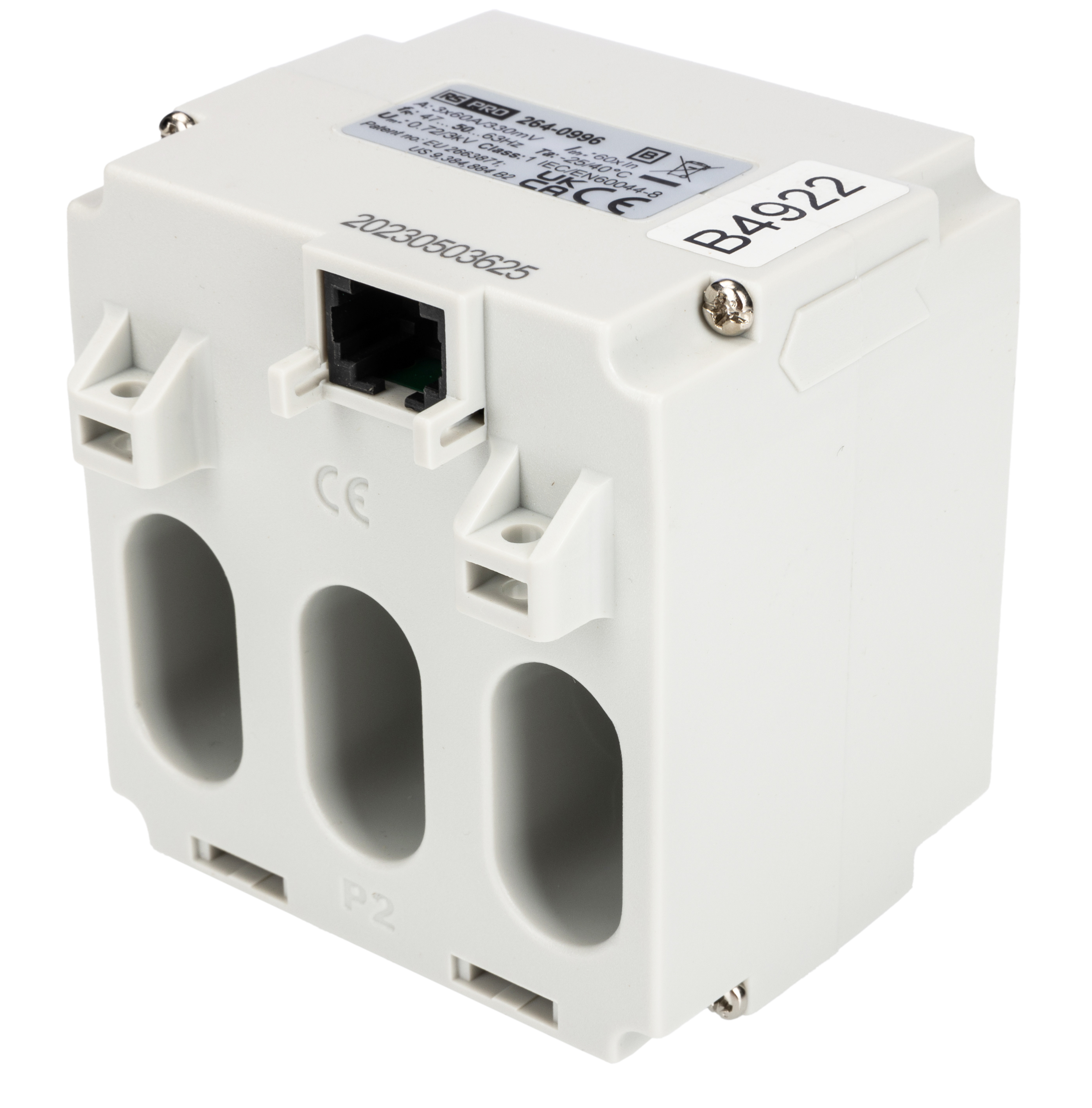 264-0996 RS PRO Current Transformer 60 A 330mV 21 mm Bore