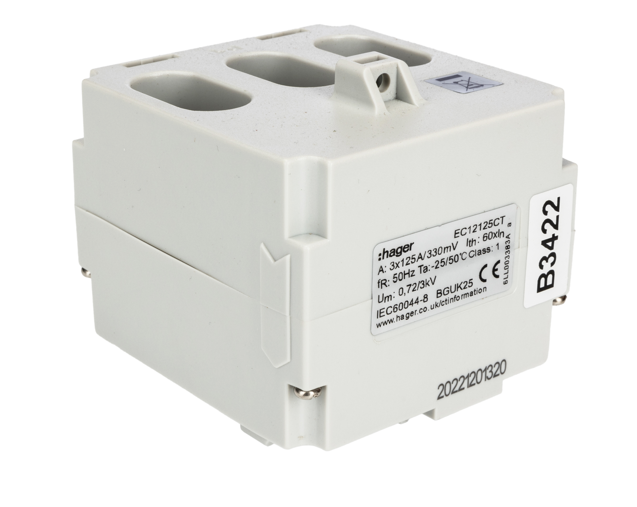 264-0998 RS PRO Current Transformer 125 A 330mV 21 mm Bore
