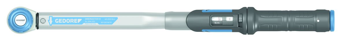 2641240 Gedore Click Torque Wrench, 40 To 200 Nm, 1/2 in Drive, Square Drive, 514.5mm Overall