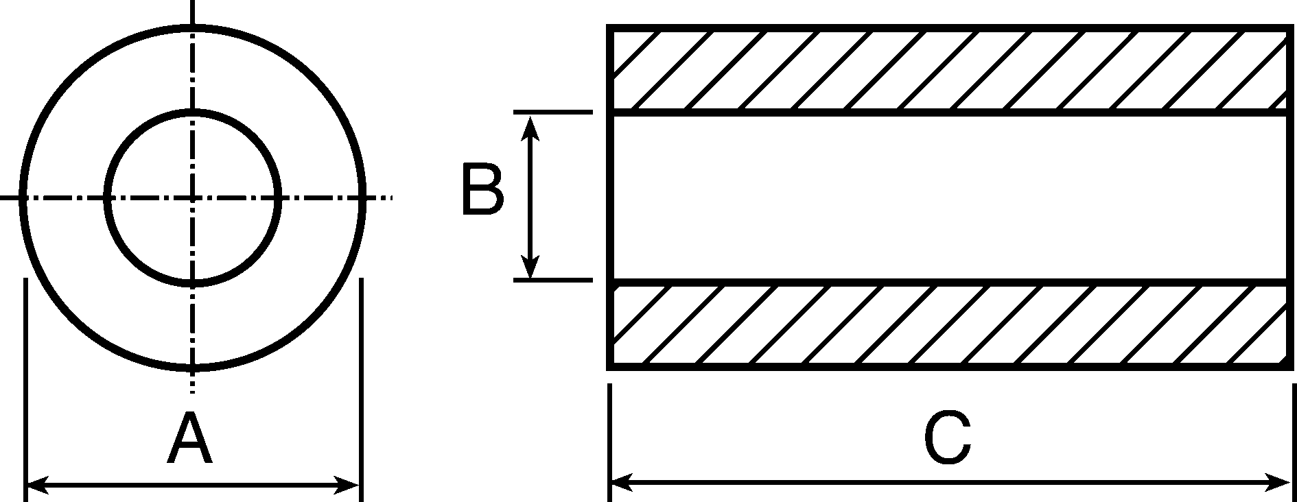 Fair-Rite Ferrite Core Bead 14.5 mm, For: Suppression Components 4.5 mm ID 9.5 mm OD