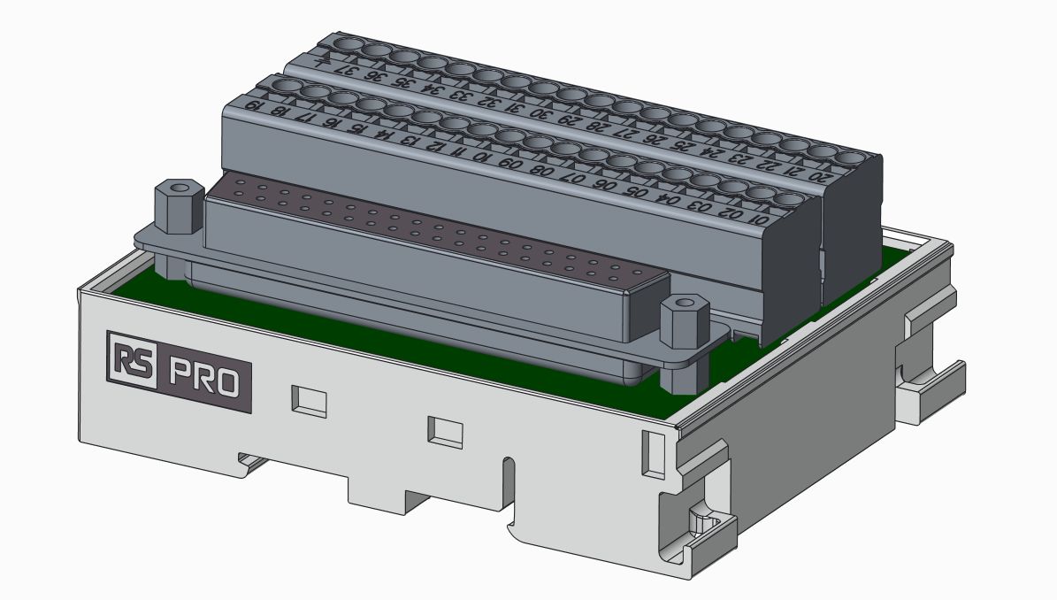 RS PRO C237 Series 37-Contact Female Interface Module, D-Sub Connector, DIN Rail, 1A