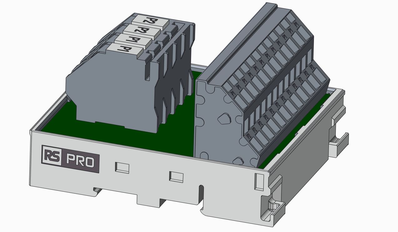 RS PRO P524WA Series 13-Contact Female Interface Module, Spring Clamp Connector, DIN Rail, 32A