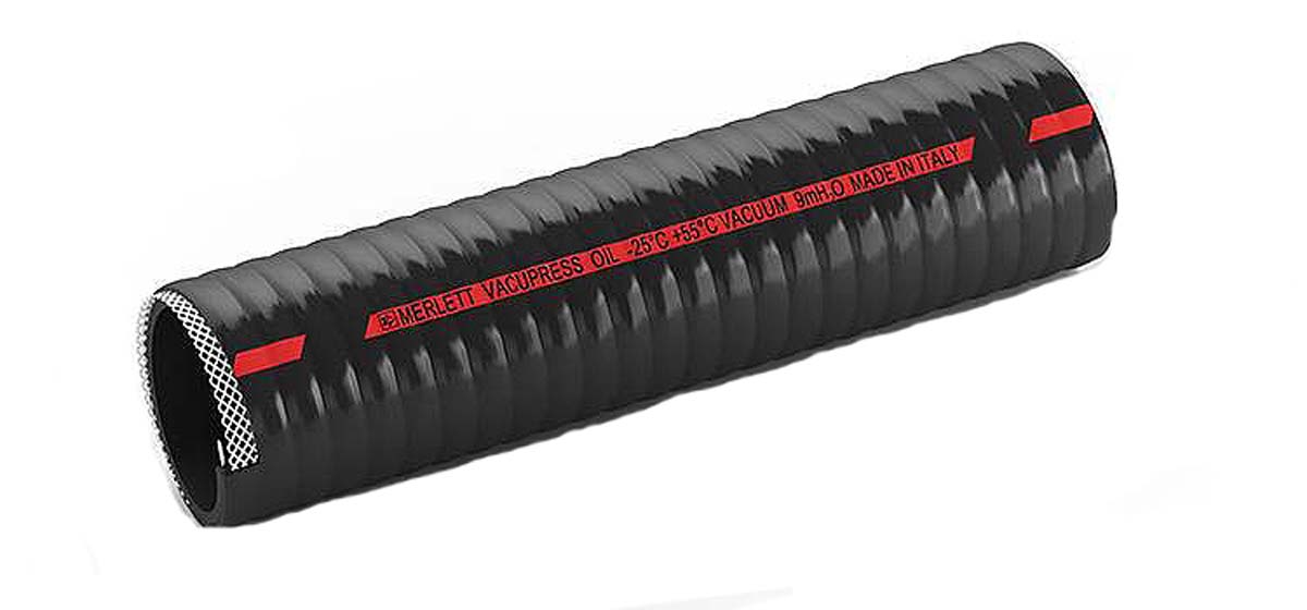 Contitech Vacupress Oil Polyester, Hose Pipe, 19 mm ID, 28 mm OD, Black, 10 m