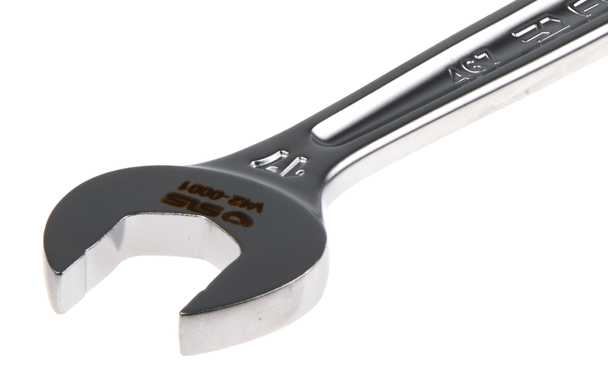 46717sls Facom 467 Series Combination Ratchet Spanner, 17mm, Metric, Height Safe, Double Ended, 225 mm Overall