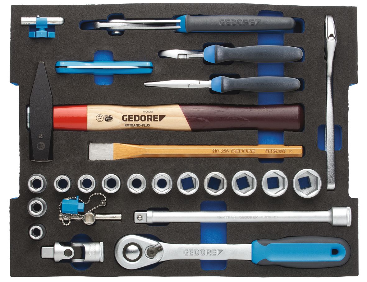 2658194 Gedore 58 Piece Engineer Tool Kit Tool Kit with Case VDE/1000V Approved