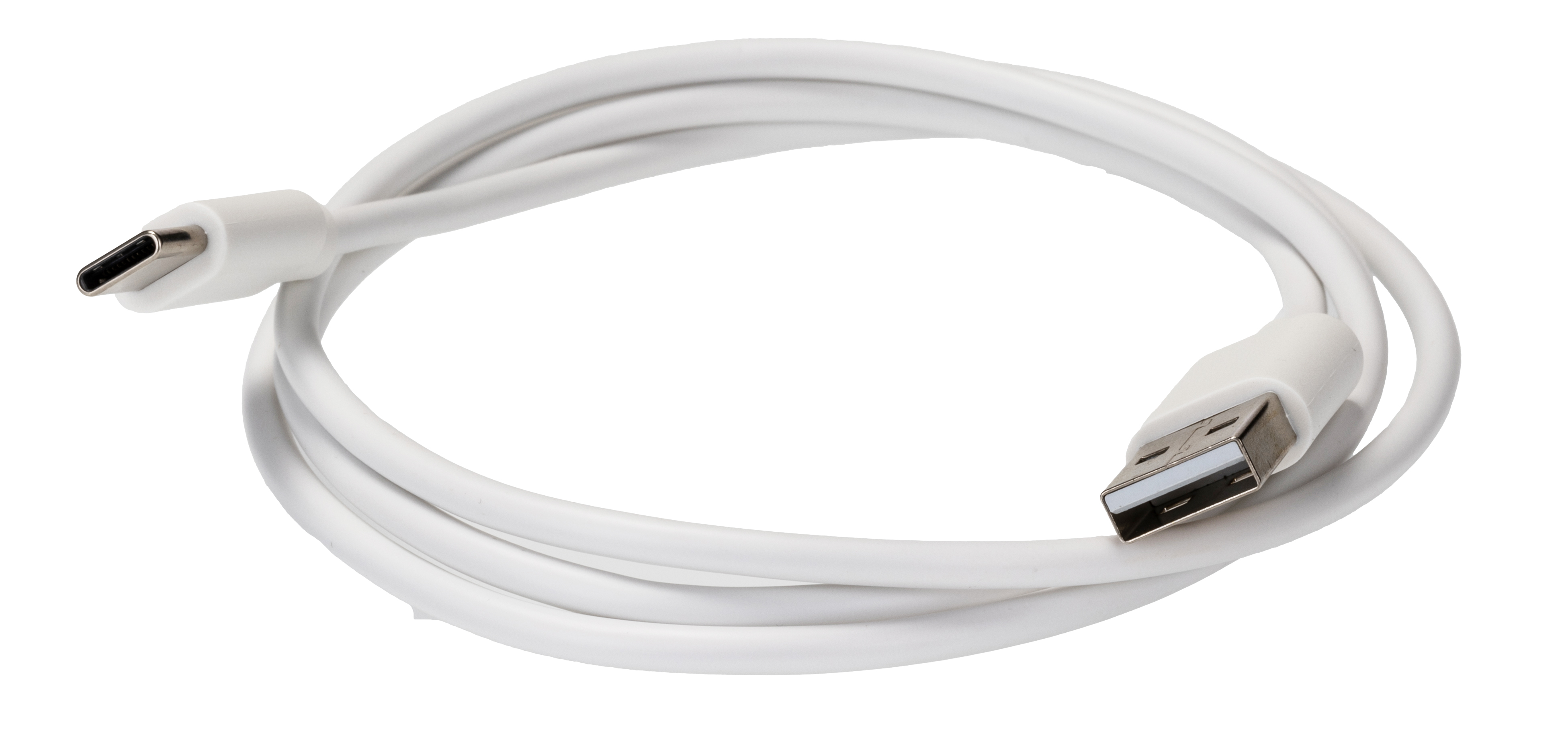 RS PRO USB Cable, Male USB Type C to Male, USB 2.0 USB Type A, White, 1 m
