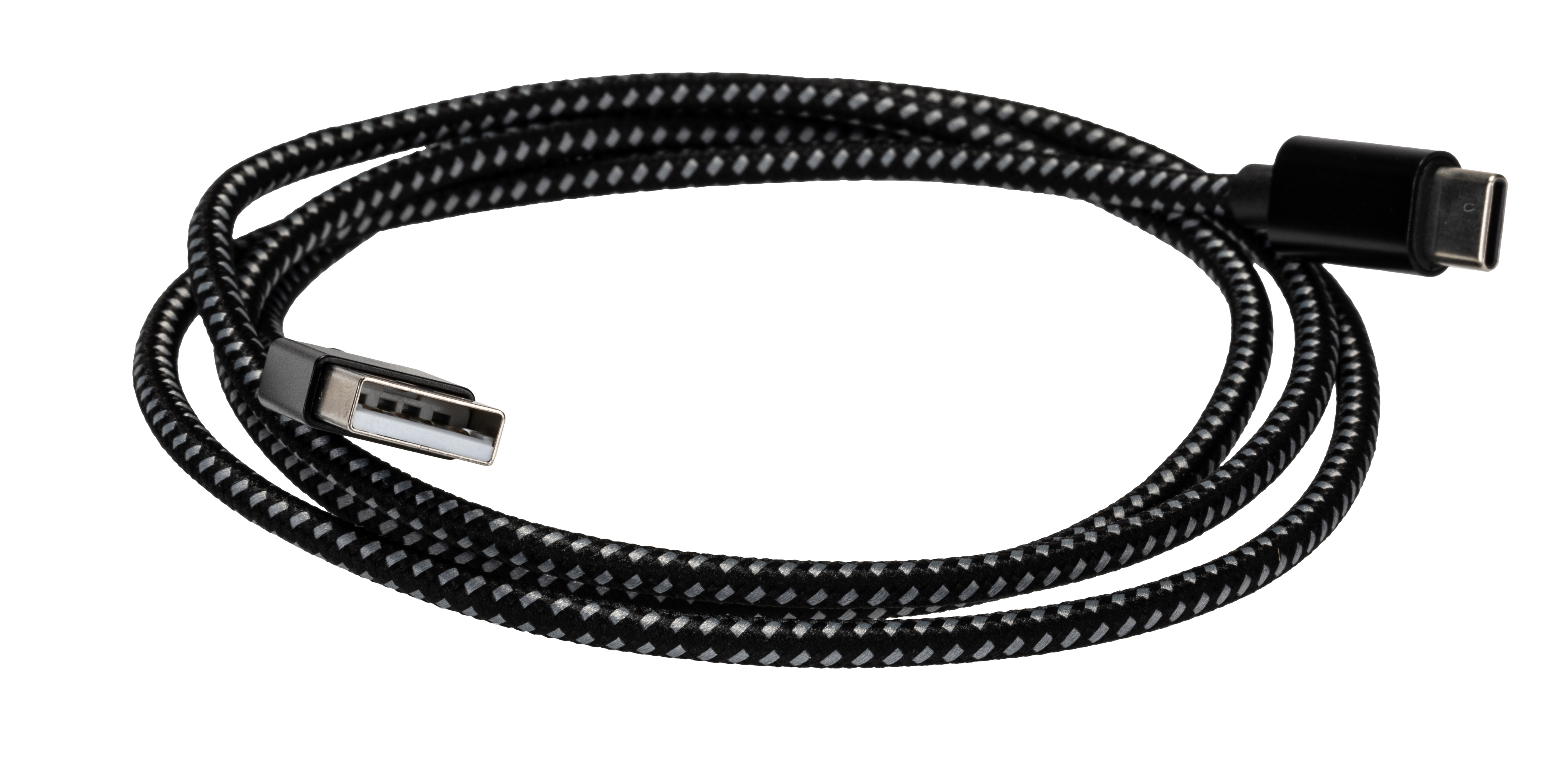 RS PRO USB Cable, Male USB Type A to Male, USB 2.0 USB Type C, Black, 1 m