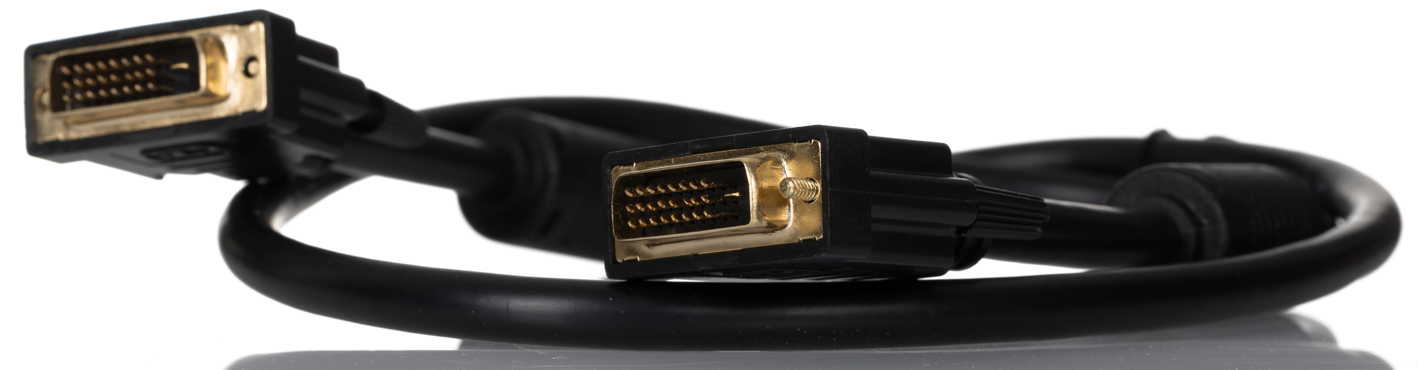 RS PRO, Male DVI-D Dual Link to Male DVI-D Cable, 1 m Black sheath Polyvinyl Chloride