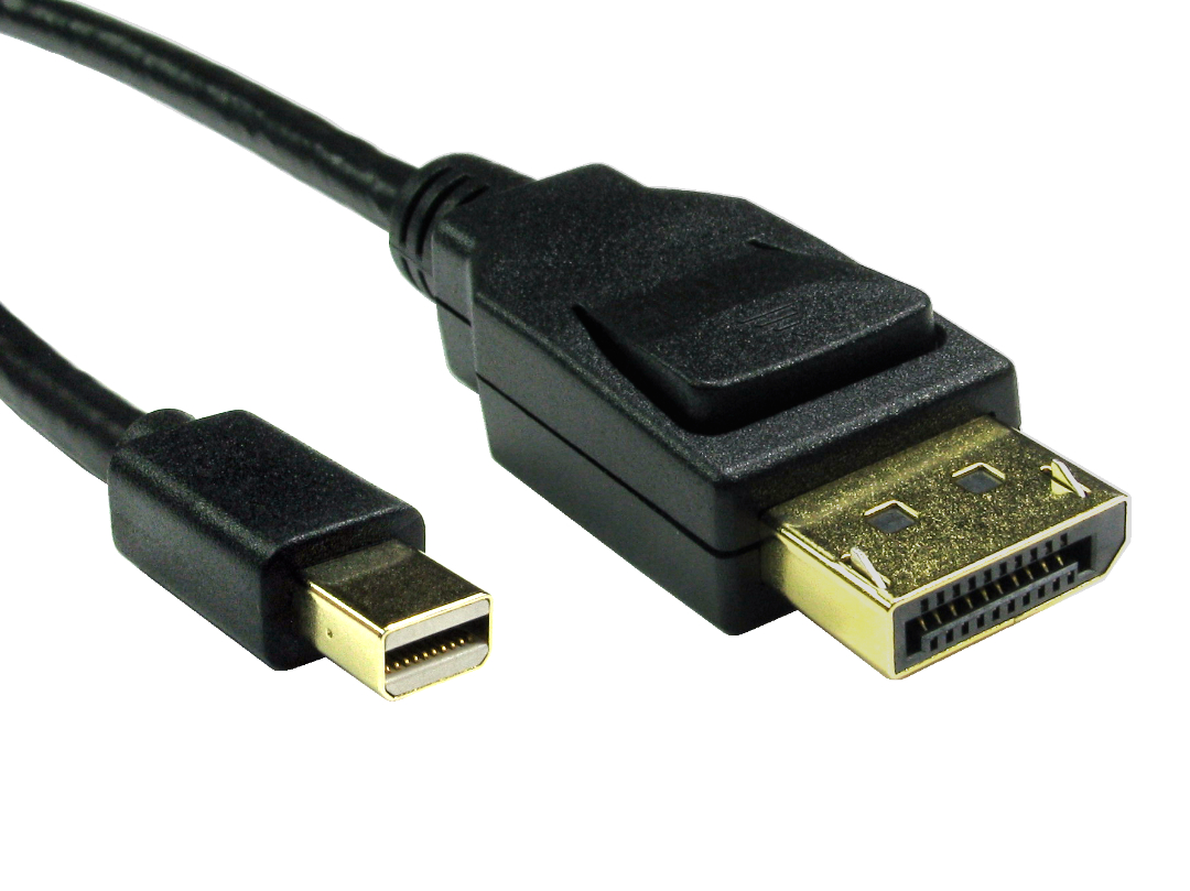 RS PRO Male DisplayPort, Mini DisplayPort to Male DisplayPort Cable, 2 m Polyvinyl Chloride