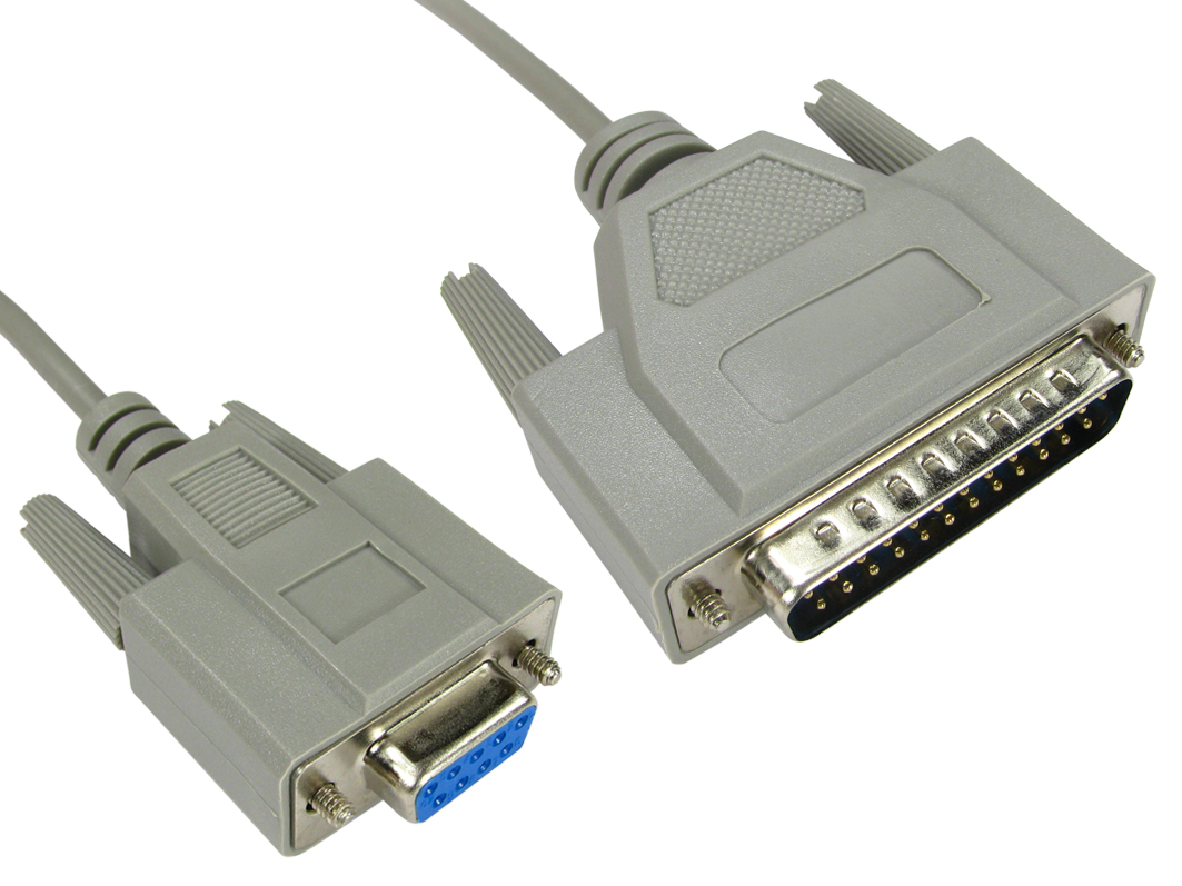 RS PRO Male D-Sub 25-Pin, D-Sub 9-Pin to Female Serial Cable, 2 m Polyvinyl Chloride