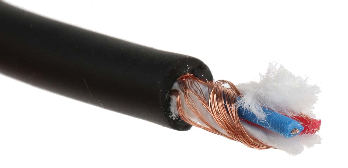 268-020-000 Van Damme Tour Grade Classic XKE Series, 0.1 mm CSA Screened, 6.35 mm OD, 100 m, Black