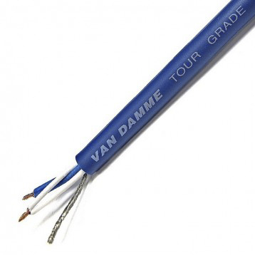 Van Damme classic quad mic Series 4 Core, 0.08 mm CSA Screened, 6 mm OD, 100 m, Blue
