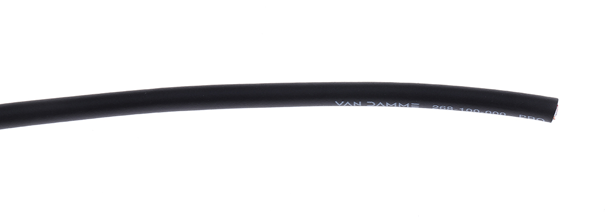 268-100-000 Van Damme 268-100 Series 2 Core Screened, 3.6 mm OD, 100 m, Black