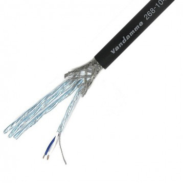 268-104-000 Van Damme Screened, 9.6 mm OD, 25 m, Black