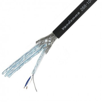 Van Damme, 0.1 mm CSA Screened, 9.6 mm OD, 25 m, Black