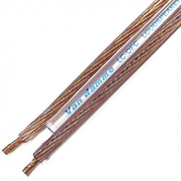 Van Damme 28 UP-LCOFC Hi-Fi Interconnect & speaker Series 2 Core Audio Cable Screened, 100 m, Transparent