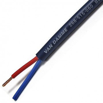 268-515-060 Van Damme Blue Studio Grade Series 2 Core Audio Cable, 100 m, Blue