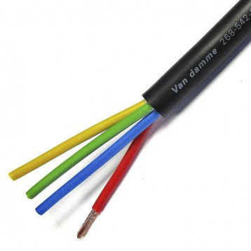 Van Damme black tour grade Series 4 Core Audio Cable, 50 m, Black
