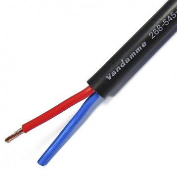 Van Damme black tour grade Series 2 Core Audio Cable, 50 m, Black