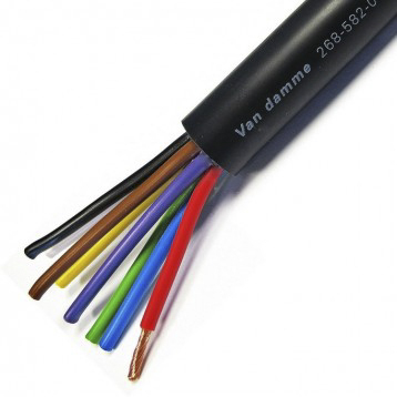Van Damme black tour grade Series 8 Core Audio Cable, 500 m, Black