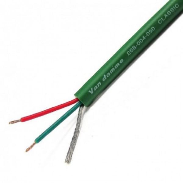 Van Damme 2 Core, 0.22 mm² CSA Screened, 4.85 mm OD, 100 m, Green