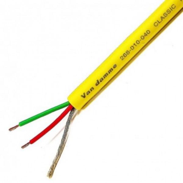 Van Damme 2 Core, 0.22 mm² CSA Screened, 4.85 mm OD, 100 m, Yellow