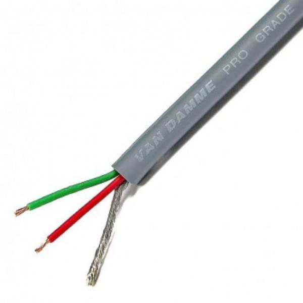 Van Damme 2 Core, 0.22 mm² CSA Screened, 4.85 mm OD, 100 m, Grey