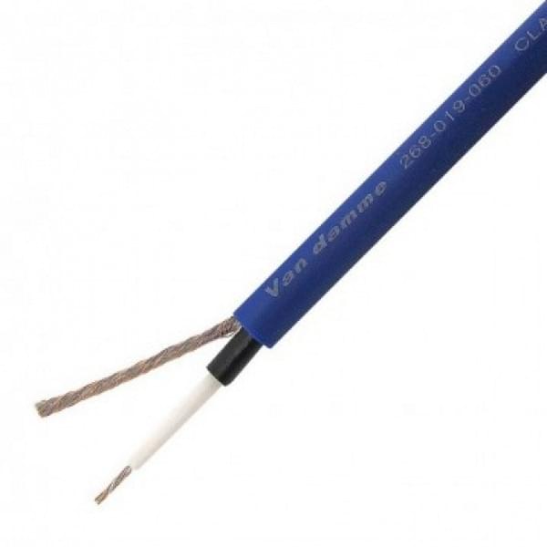Van Damme 2 Core, 0.22 mm² CSA Screened, 4.5 mm OD, 100 m, Blue