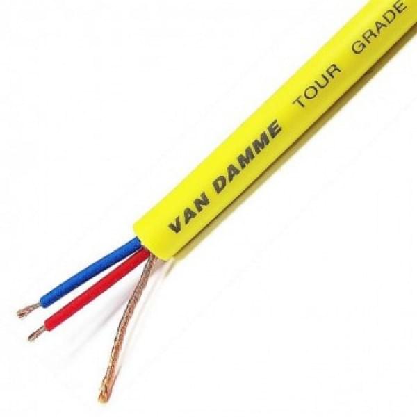 Van Damme 3 Core, 0.22 mm² CSA Screened, 6.35 mm OD, 100 m, Yellow