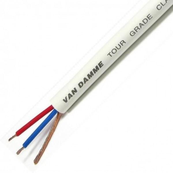 Van Damme 3 Core, 0.22 mm² CSA Screened, 6.35 mm OD, 100 m, White