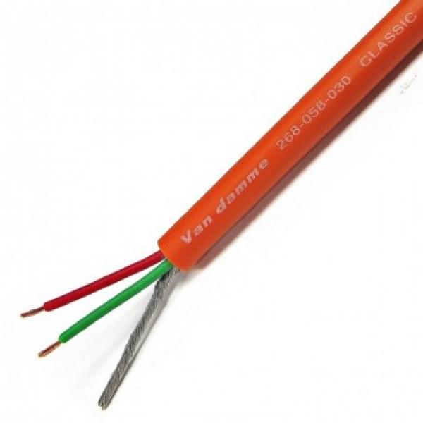 Van Damme 2 Core, 0.22 mm² CSA Screened, 4.85 mm OD, 100 m, Orange